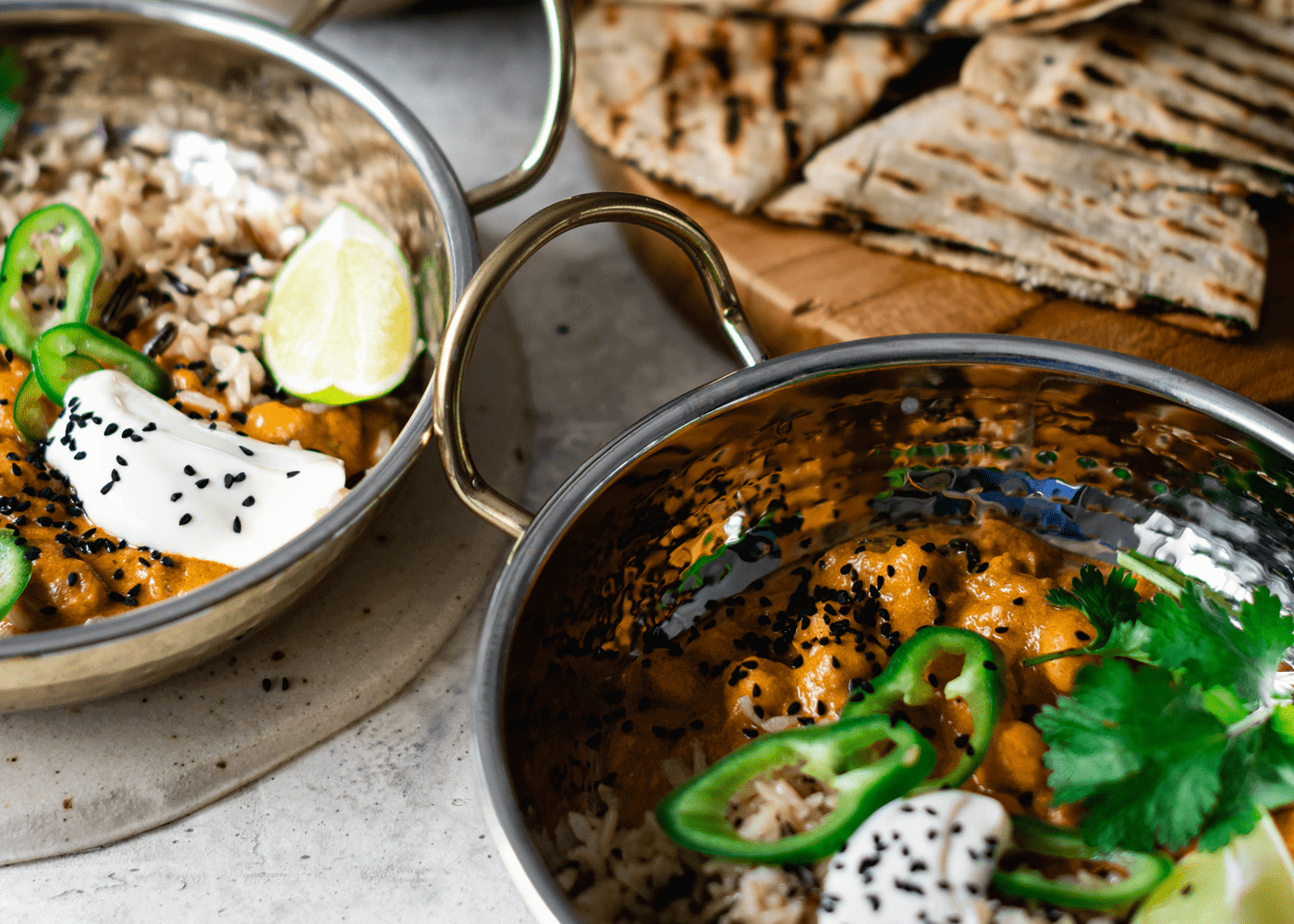 Peshwari Pita Naan and Chicken Tikka Masala