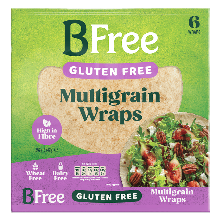 gluten free multigrain wraps packshot