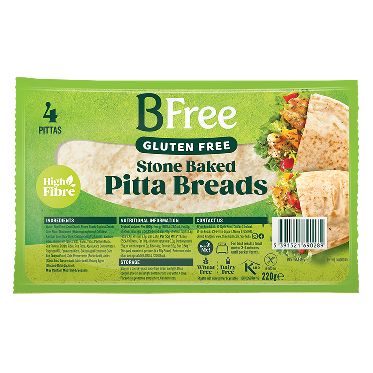 BFree Gluten Free Pitta Breads packshot