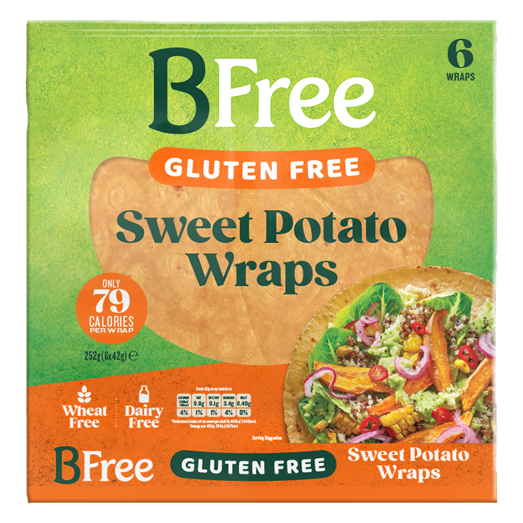 Gluten free sweet potato wrap packshot