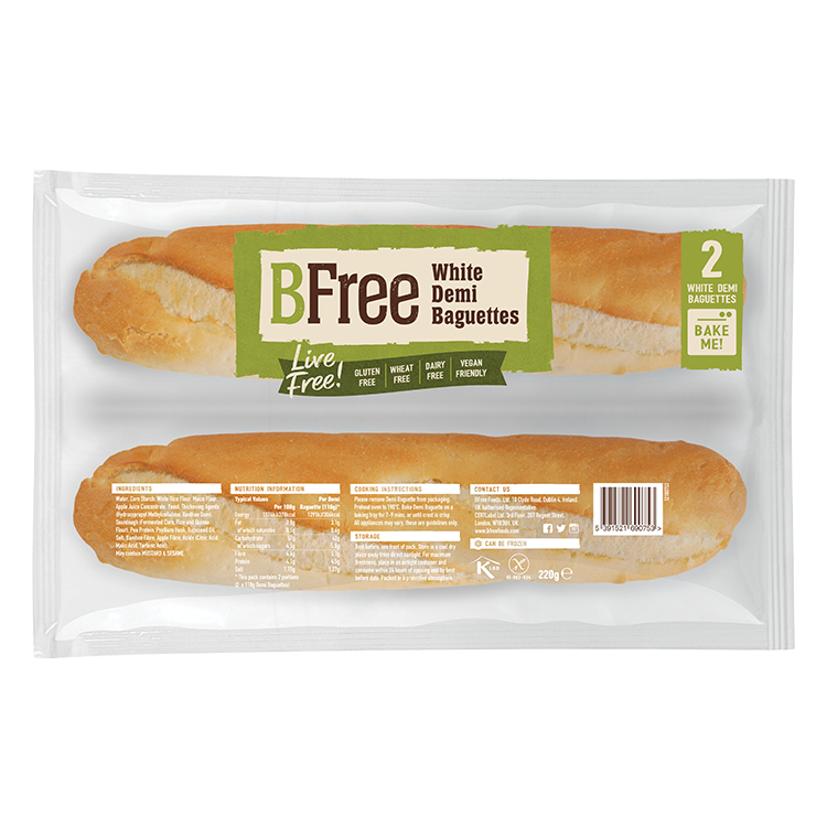 White Demi Baguettes gluten free