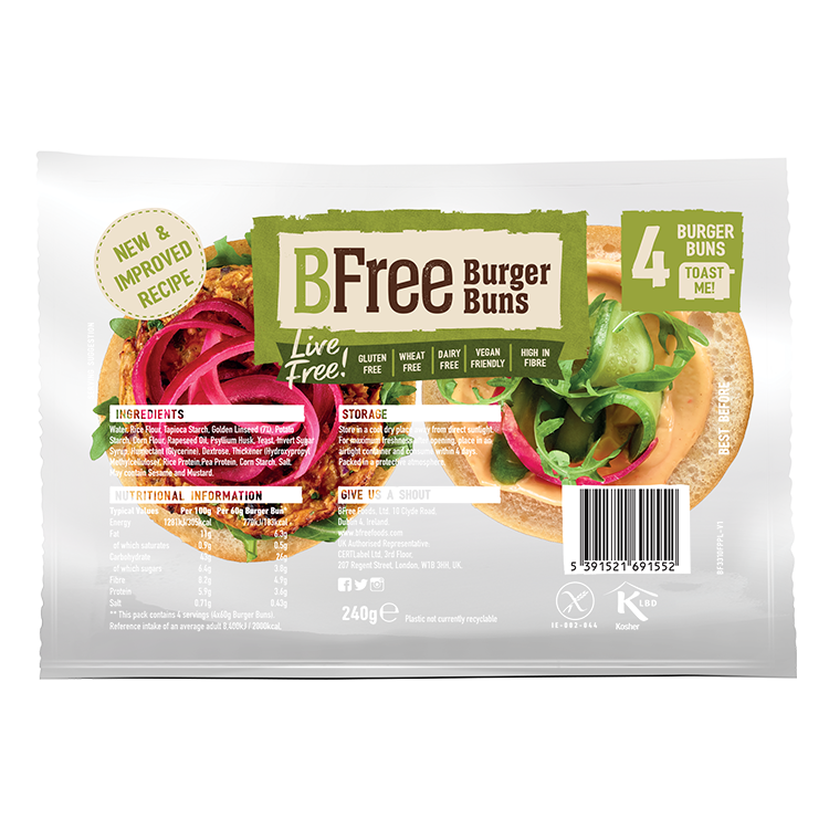 Gluten free burger bun packshot