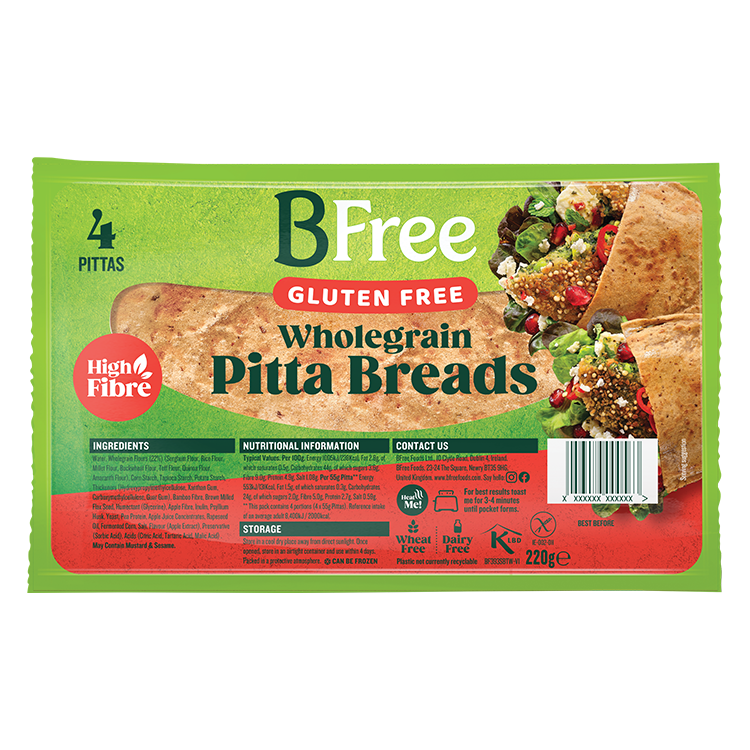 Whole Grain Gluten Free Pitta Bread