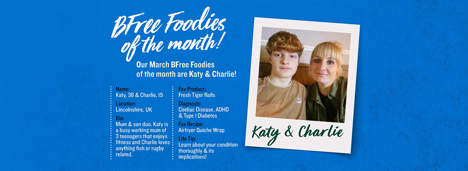 katy & Charlie bfree foodies blog header